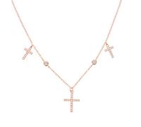 Collier avec pendentif pour femme, élégant pendentif croix en micro-cz pavé, argent sterling 925, magnifique bijou pour femme, chaîne en argent, collier ras du cou