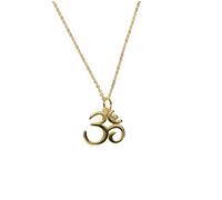 Collier avec pendentif pour femme, tendance, élégant, argent sterling 925, poli, lettre, cercle, Aum, Ohm, Om, Yoga, Bouddha, Namasté, pendentif, collier de yoga, 925