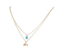 Collier avec pendentif queue de baleine mystique - Gouttelettes d'eau - Pour femme - Tendance et pratique