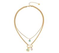 Collier avec pendentif robuste et réglable avec pierres de lune superposées et accessoire de demoiselle d'honneur, fournitures de fête, collier vintage, taille unique, Comme décrit, Comme décrit.