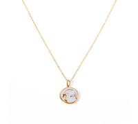 Collier Avec Pendentif Rond En Forme De 12 Constellations Du Zodiaque Style Vintage Tendance Couleur Goutte D'Huile Bijoux Astrologique Céleste Cadeau D'Anniversaire Pour Femme/Homme Capricorne
