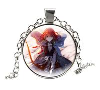 Collier avec pendentif rond en forme de personnage de dessin animé Cosplay Otaku Bijoux Anime Akatsuki no Yona Collier pour femme, Verre