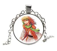 Collier avec pendentif rond en forme de personnage de dessin animé Cosplay Otaku Bijoux Anime Akatsuki no Yona Collier pour femme, Verre