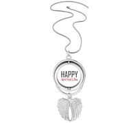 Collier avec pendentif rotatif en forme d'ailes d'ange pour célébrer le poisson d'avril, festival