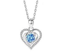 Collier avec pendentif simple et élégant en forme de cœur avec strass incrustés, 210-500mm / 8.27-19.69in, Cuivre, Strass