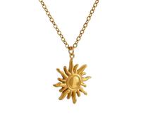Collier avec pendentif soleil - Texture tendance - Bijou tendance pour femme - Convient pour un usage quotidien