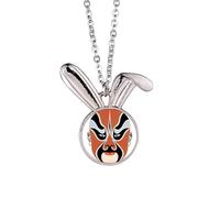 Collier avec pendentif tête de lapin de l'opéra de Pékin en Chine