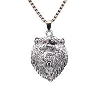 Collier avec pendentif tigre punk, collier ras-du-cou en métal style gothique avec symbole du zodiaque pour homme, Large, Acier allié, Pas de gemme