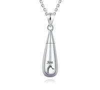 Collier avec pendentif urne en argent sterling 925 en forme de goutte d'eau pour cendres souvenir pour femme, argent sterling, sans pierre précieuse, Argent sterling, Pas de gemme