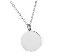 Collier avec pendentif urne rond en acier inoxydable pour les amoureux des animaux