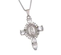 Collier avec pendentif vierge élégant - Accessoire unique - Chaîne de cou pour expression de foi individuelle - Bijou religieux élégant