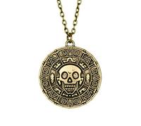 Collier avec Pièce d'or Aztèque Pirates des Caraïbes Alliage Bronze Bronze