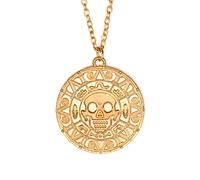 Collier avec Pièce d'or Aztèque Pirates des Caraïbes Alliage Or