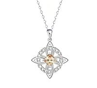 Collier avec pierre de naissance avec nœud de sorcière mystique, pendentif de Protection en cristal naturel, bijoux cadeau for femme, maman, petite amie(Mar)