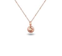 Collier avec pierre de naissance ronde amovible 12 mois avec signification Collier plaqué or 18 carats pour femme en or rose et or blanc Cadeau pour femme et fille Sans nickel Imperméable, 44+5cm