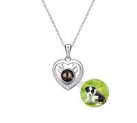 Collier avec projection personnalisée et photo, collier pendentif cœur personnalisé avec photo, colliers « Je t'aime », bijoux personnalisés avec portrait, cadeaux pour femmes, mères, petites amies