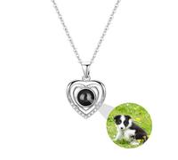 Collier avec projection personnalisée et photo, collier pendentif cœur personnalisé avec photo, colliers « Je t'aime », bijoux personnalisés avec portrait, cadeaux pour femmes, mères, petites amies