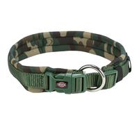 Collier avec rembourrage L vert camouflage pour chien