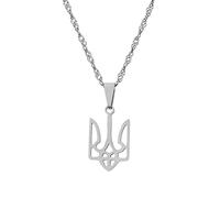 Collier Avec Symboles Ukrainiens,Pendentif Trident D'Ukraine Avec Armoiries De L'Ukraine,Ras Du Cou Avec Symboles De L'Ukraine,Cadeau Patriotique,Bijoux Souvenir D'Ukraine Pour Filles Et Femmes
