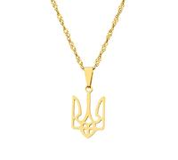 Collier Avec Symboles Ukrainiens,Pendentif Trident D'Ukraine Avec Armoiries De L'Ukraine,Ras Du Cou Avec Symboles De L'Ukraine,Cadeau Patriotique,Bijoux Souvenir D'Ukraine Pour Filles Et Femmes