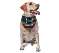 Collier Bandana 80E Division D'Infanterie Bandana pour Chien Réglable Bandanas pour Chiens Respirant Foulard Triangle pour Fêtes Anniversaires Tenue De Tous Les Jours