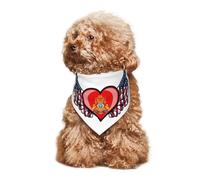 Collier Bandana Aile du Drapeau Américain Ornée des Armoiries Royales du Cambodge Serviette Triangle pour Animaux Personnalisés Bandanas pour Chiens Respirant Bandana pour Chien pour Fêtes