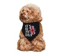 Collier Bandana C'est dans Mon Adn, Le Royaume-Uni Serviette Triangle pour Animaux Réglable Foulard Triangle Respirant Bandanas pour Chiens pour Anniversaires Fêtes Tenue De Tous Les Jours