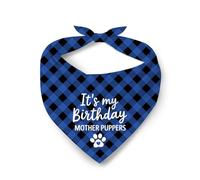 Collier Bandana C'est Mon Anniversaire, Maman Chiots Bandanas pour Chiens Respirant Serviette Triangle pour Animaux Réglable Bandana pour Chien pour Fêtes Anniversaires Tenue De Tous Les Jours