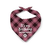 Collier Bandana C'est Mon Anniversaire, Maman Chiots Serviette Triangle pour Animaux Classiques Foulard Triangle Personnalisés Bandanas pour Chiens pour Fêtes Tenue De Tous Les Jours