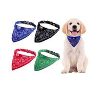 Collier Bandana Chien - Non spécifié - 4 Pièces - Ajustable - Lavable - Styles Variés