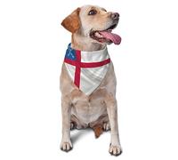 Collier Bandana Drapeau De L'Église Épiscopale Serviette Triangle pour Animaux Classiques Bandanas pour Chiens Réglable Bandana pour Chien pour Tenue De Tous Les Jours Anniversaires