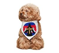 Collier Bandana Jésus Et Le Drapeau du Cambodge Bandana pour Chien Classiques Serviette Triangle pour Animaux Respirant Foulard Triangle pour Fêtes Anniversaires Tenue De Tous Les Jours