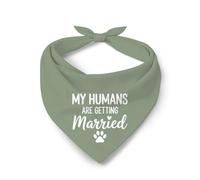 Collier Bandana Mes Humains Vont Se Marier Bandana pour Chien Classiques Bandanas pour Chiens Réglable Foulard Triangle pour Tenue De Tous Les Jours Anniversaires Fêtes