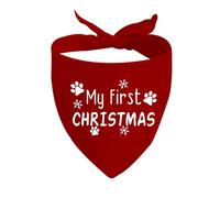 Collier Bandana Mon Premier Noël Serviette Triangle pour Animaux Personnalisés Foulard Triangle Classiques Bandana pour Chien pour Tenue De Tous Les Jours Anniversaires Fêtes