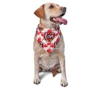 Collier Bandana Ode Florale À l'amour Bandana pour Chien Respirant Bandanas pour Chiens Réglable Foulard Triangle pour Fêtes Anniversaires Tenue De Tous Les Jours