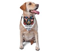 Collier Bandana Que La Liberté Sonne 250 Serviette Triangle pour Animaux Respirant Foulard Triangle Réglable Bandanas pour Chiens pour Fêtes Anniversaires Tenue De Tous Les Jours