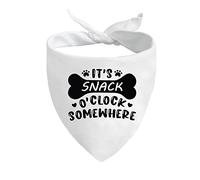 Collier Bandana Quelque Part, C'est L'Heure du Goûter Serviette Triangle pour Animaux Personnalisés Bandanas pour Chiens Classiques Foulard Triangle pour Tenue De Tous Les Jours Fêtes