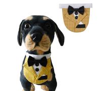 Collier bandana réglable pour chat et chien, fête de mariage, gentleman, prince papillon, écharpe réglable pour chat, chiens de petite, moyenne et grande taille _ S (jaune)