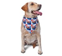 Collier Bandana Typographie du Drapeau Union Jack Serviette Triangle pour Animaux Personnalisés Foulard Triangle Classiques Bandanas pour Chiens pour Tenue De Tous Les Jours Anniversaires