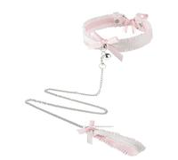 Collier BDSM avec Grelot et Noeud Collier Ras du Cou Réglable avec Chaîne Traction Métallique Kit de Bondage Sex avec Laisse Accessoire BDSM Jeux Sexuelle Adulte Jouet Érotique pour Couple Jeu de Rôle