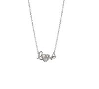 Collier Beat Valentine's The Day Heartbeat Will personnalisé Collier Pendentif Jeu de câbles Pendentif (W, taille unique), Métal, No Gemstone