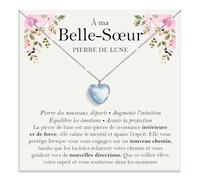 Collier Belle-Sœur Pierre de Lune Cadeaux pour elle en Argent Sterling 925 Idée Cadeau pour Noël Anniversaire Colliers belles-sœurs - Coffret DÉDICACE inclus (Collier Belle-Sœur Pierre de Lune)
