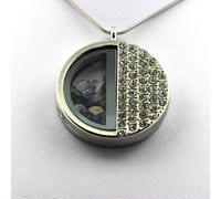 Collier Benitoite Brut. Modèle Demi-Cercle.