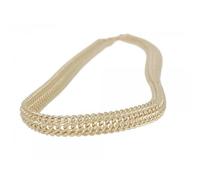 Collier - BIJOUXIA - Maille américaine - Plaqué Or 18 carats - 50 cm - 1,2 cm de large