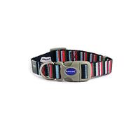 Collier Bleu Marine à Rayures Candy (Taille 30-50 cm de Cou)