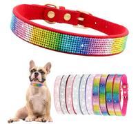 Collier bling pour chiens et filles de petite taille - Collier avec strass pour petits chiots - Collier pour chaton et chat à paillettes scintillantes - Pour animaux de compagnie de petite et moyenne