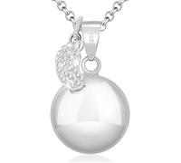 Collier Bola Grossesse en Argent 925,Pendentif Pieds Amovibles avec Zircons 5A,Collier Musique Carillon Bell Pendentif,Idée Cadeau
