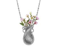 Collier bouquet de fleurs | Vase floral à faire soi-même bijoux romantiques - Collier fleur, design polyvalent attrayant, symbole de relation significatif pour épouses, mères, femmes, filles, fête