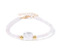 Collier Bracelet de Perles en Pierre Naturelle de 3mm, Petites Perles de Quartz à facettes, Bracelets de Yoga réglables, Bijoux for Femmes et Hommes(Pink)