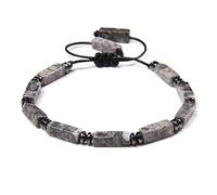 Collier Bracelets Chakra for Femme, Rectangle Naturel, Pierre précieuse, Bracelet de guérison, Cristal réglable, Bracelet de Yoga Chakra for Homme et Femme, Bijoux d'amitié, Cadeaux